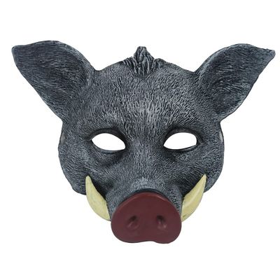 Aiffort 1Pcs Halloween Pig Mask - Wild Boar Mask for Horror, Masquerade, Carnival, Costume Party, Cosplay Props (Grey)