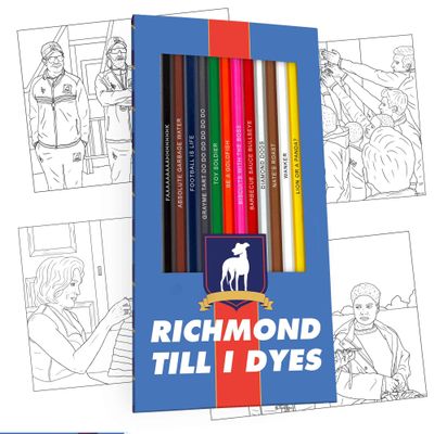 Pun Labs Ted Lasso-Inspired Colored Pencils Set of 12 with 10 Fun Coloring Pages  Specialty Drawing Pencils for Adults & Teens, Great for Art Supplies, Office Gifts & Fans of the TV Show
