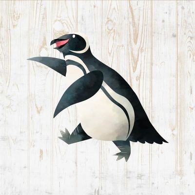 Penguin Decals Peel & Stick - Wall Vinyl Stickers - Cute Baby Arctic Family Watercolor Colorful Silhouette - Car Window Truck Laptop Tumbler - Boys Girls Kids Bedroom Nursery Room Decor DWSV19147