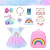 14.5 Inch Black Dolls with Black Baby Doll Clothes and Accessories Including Backpacks, Shoes, Cameras, Cell Phones, Lollipops, Bracelets, Hair Clips, Notebooks, Stickers view 2