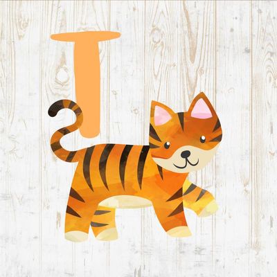 Animals Alphabet Decals Peel & Stick - Wall Vinyl Stickers - ABC Letters Watercolor Colorful - Car Window Truck Laptop Tumbler - Boys Girls Kids Bedroom Nursery Room Decor DWSV18922