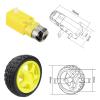 GTPBAO Power Science Smart Car Robot Gear Motor, Robot Remote Control Car DC Gear Motor, DIY Kit Wheels Smart Car Chassis Motor, Engine Projects (Size : Wheel) view 3