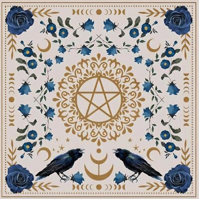 Square Shape Pendulum Divinations Mat Altar Tablecloth Board Game Card Pad Rune Table Cloth Metaphysical Board Game Mat Tarot Card Pat for Reading Divinations Tablecloth Board Game Table Cloth Mat