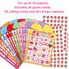 Fancy Land Valentines Day Bingo Game for Kids 24 Players Die-Cut Valentines Day Classroom Party Activities Game view 3