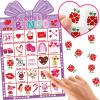 Fancy Land Valentines Day Bingo Game for Kids 24 Players Die-Cut Valentines Day Classroom Party Activities Game view 4