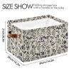 XUWU Storage Basket Bin Goth Bats Organizer Collapsible Shelf Basket Cube with Handle for Nursery Bedroom Bathroom view 3