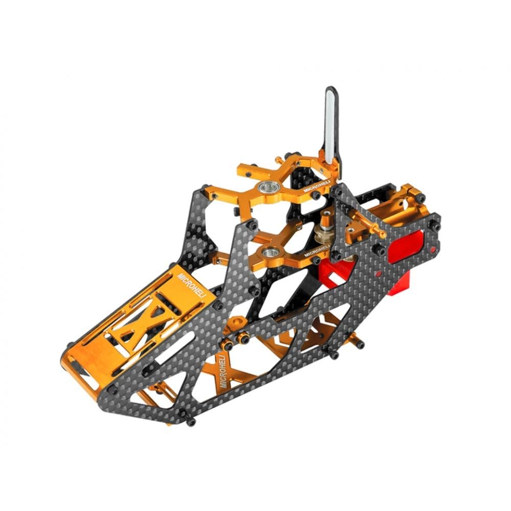 MICROHELI Aluminum/Carbon Fiber Main Frame (Gold) - Blade Fusion 180 Smart