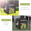 Hadisi Outdoor Kids Playhouse Cover,600D Heavy Duty Waterproof Play House Covers,56" W x 56" D x 60" H,Suitable for All Around Playtime Patio with Canopy Playset -Black view 3