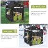 Hadisi Outdoor Kids Playhouse Cover,600D Heavy Duty Waterproof Play House Covers,56" W x 56" D x 60" H,Suitable for All Around Playtime Patio with Canopy Playset -Black view 4