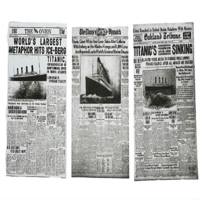 Melody Jane Dolls Houses Titanic Sinking Disaster Dollhouse Newspaper Front Covers 1:12 Scale Card Set of 3 Small Unisex Adult Indoor Dollhouse Decor