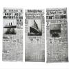 Melody Jane Dolls Houses Titanic Sinking Disaster Dollhouse Newspaper Front Covers 1:12 Scale Card Set of 3 Small Unisex Adult Indoor Dollhouse Decor view 1