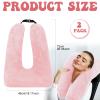 2 Pcs Travel Pillow Car Sleeping Kid Neck U Shaped for The Back Seat Adults Children Head and Body Support Long Distance Journey Accessories (Light Pink) view 2