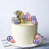30Pcs Balls Cake Topper Glitter Foam Ball Cake Picks Faux Pearl Ball Shaped Cupcake Insert Cake Topper for Baby Shower Wedding Anniversary Kids Birthday Graduation Party Cake Decorations Light Purple view 4