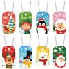 Loetere 48 Pcs Christmas Dog Tag Necklace with Chain Cute Dog Tag Necklaces for Women Men Christmas Party Favors Dress up Gifts, 8 Style view 1