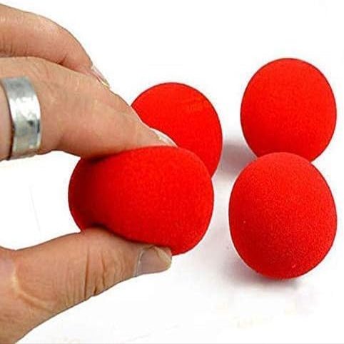 Defgeph 50pcs Set 1.75 inch Red Sponge Soft Ball Close-Up Magic Street Classical Comedy Trick Props (RED,4.5cm/1.75inch)