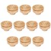 10 Packs Wooden Cabinet Knobs Handle Round Wooden Drawer Knob Children's Room Handles Office Decoration Wood Drawer Pulls Round Pulls Cabinet Hardware Dresser Pulls view 1