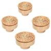 10 Packs Wooden Cabinet Knobs Handle Round Wooden Drawer Knob Children's Room Handles Office Decoration Wood Drawer Pulls Round Pulls Cabinet Hardware Dresser Pulls view 2