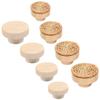 10 Packs Wooden Cabinet Knobs Handle Round Wooden Drawer Knob Children's Room Handles Office Decoration Wood Drawer Pulls Round Pulls Cabinet Hardware Dresser Pulls view 3
