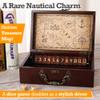 STERLING Games 12 Number Shut The Box Wooden Box Travel Case Nautical Theme Family Dice Game for Kids and Adults view 2