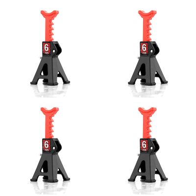 Chanmoo 1/24 RC Toy Jack Stands 1/18 Simulation 6 Ton Metal Adjustable Mini Jacks Stand for 1:18 1:24 Scale Crawler Car Axial SCX24 Kyosho Tamiya HSP FCX24 TRX4M SCX24 AX24 Ford Bronco (Black, 4 PCS)