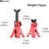 Chanmoo 1/24 RC Toy Jack Stands 1/18 Simulation 6 Ton Metal Adjustable Mini Jacks Stand for 1:18 1:24 Scale Crawler Car Axial SCX24 Kyosho Tamiya HSP FCX24 TRX4M SCX24 AX24 Ford Bronco (Black, 4 PCS) view 2