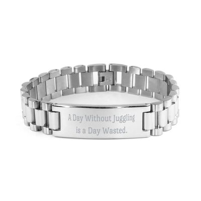 Best Juggling Ladder Bracelet, A Day Without Juggling is a Day Wasted, Joke Engraved Bracelet For Men Women From Friends, Gift ideas for her, Gift ideas for him, Gift ideas for, Christmas gift ideas,