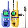 Inspireyes Walkie Talkies for Kids Rechargeable,Toys for Boys and Girls Ages 3-12, 2 Pack Long Range 2-Way Radios, Birthday Gifts,Christmas Stockings, Outdoor Play, Family Games, Hiking Camping Gear view 1