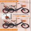 Toddler Tricycle with Rear Parent Handle,Height Adjustable Saddle and Handlebar,Indoor Outdoor Cruiser Tricycle,Kids trikes with Pneumatic tire Spoke Wheel,Tandem trikes with Rear seat view 3