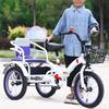 Folding Cruiser Trike for Aged 3-10 Years,Toddler Tandem Tricycle with Rear Passenger seat,3 Wheeler Pedal Rickshaw trikes with Pneumatic tire Spoke Wheel,max Load 100kg Kids trikes view 2