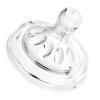 4-Pack Silicone Baby Bottle Nipples, Transparent Soft Wide Caliber with Air Valve Design for 6-12 Month Infants view 1