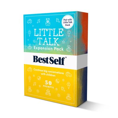 BestSelf Conversation Cards for Kids - Little Talk Expansion Pack - 50 Prompts, Ideal Classroom Must Haves and Therapy Tools, Social Skills Activities and Fun Conversation Starters for Kids