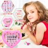 PASEMM 36pcs Little Girl Alloy Jewelry Rings, Adjustable, No Duplication Kids Play Ring in Box,Pretend and Dress Up Rings for 4-12 Year Old Girls Birthday Holiday Gifts, 4 5 6 7 8 9 10 11 12 Year Old Girl Toys for Kids view 3