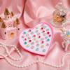 PASEMM 36pcs Little Girl Rhinestone Gem Rings,Adjustable,Random Color Style Diamond Kids Play Rings in Box,Pretend Play and Dress Up Rings for 4-12 Year Old Girl Birthday Gifts, 3 4 5 6 7 8 9 10 11 12 view 2