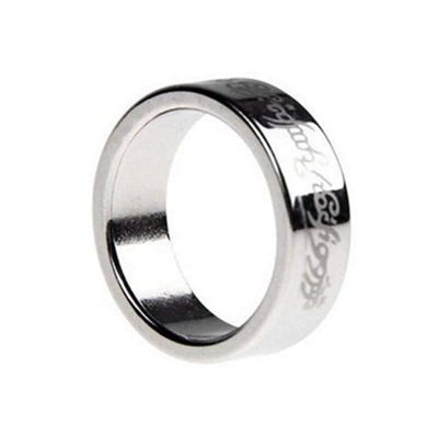 Defgeph Magic Magnetic Ring PK Ring for Professional Magician Stage Magic Tricks Props Accessory Gimmick Props (Engraved Silver,19mm)