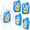 The Dreidel Company Ready Bubble Solution Refill for Bubbles Toys, Up to 2.5 Gallon, Non-Toxic Large 32oz Ready Liquid for Bubble Machine, Guns, Wands, Lawn Mower Toy (4-Pack) view 2