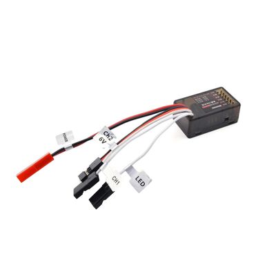 ZEZEFUFU 10A Brushed ESC 2s/3s Dual Way Brake Electric Speed Controller for 1/28 1/24 RC Car