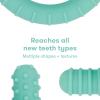 Frida Baby Get-A-Grip Silicone Teether for Teething Pain Relief, BPA-Free Food-Grade Teething Toys for Infant Baby Newborn 0-6, 12, 18 Months, Easy-Grip Teether Ring, PVC-Free, Teal view 4