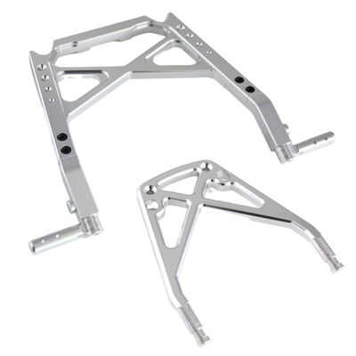 CNC Aluminum U Front & Center Bumper Support Brace Mount for 1/5 RC Car HPI Baja 5B 5T SS 5SC Upgrade Part (Silver)