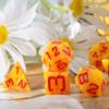 HDdais Cheese Dice Set, Yellow Resin Polyhedral DND Dice Set for D&D Role Playing Game and Other Tabletop Games view 3
