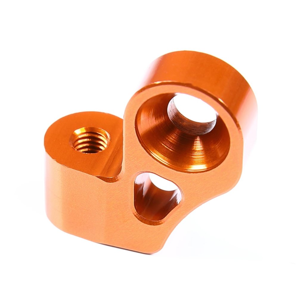 CNC Aluminum Metal Clutch Fixed Mount for 1/5 RC Car HPI rv Baja 5b 5t 5sc SS Engine Upgrade Part (Orange)