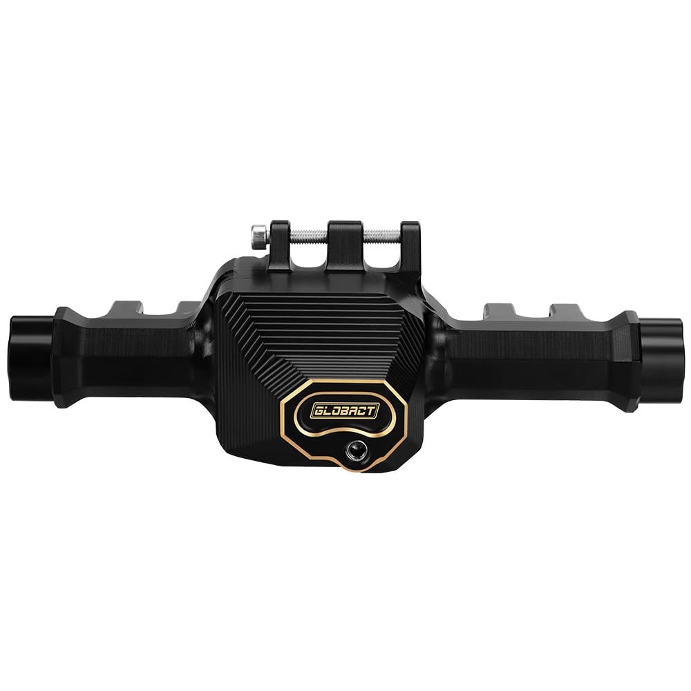 GLOBACT Heavy Duty Brass Rear Axle Housing 340g Counterweight for 1/10 TRX4 RC Crawler Car Upgrade Accessories (Black)