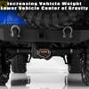 GLOBACT Heavy Duty Brass Rear Axle Housing 340g Counterweight for 1/10 TRX4 RC Crawler Car Upgrade Accessories (Black) view 3