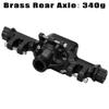 GLOBACT Heavy Duty Brass Rear Axle Housing 340g Counterweight for 1/10 TRX4 RC Crawler Car Upgrade Accessories (Black) view 4