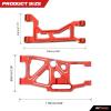 RCAWD 4x Front Rear Suspension Arms For Traxxas Max 89086-4 89076-4 A-Arms Hopups Upgrade Parts 8999(Red) view 3