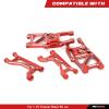 RCAWD 4x Front Rear Suspension Arms For Traxxas Max 89086-4 89076-4 A-Arms Hopups Upgrade Parts 8999(Red) view 4
