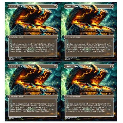 4x | Land Tax | Anime | Full Art | Foil or Non-Foil (Foil)