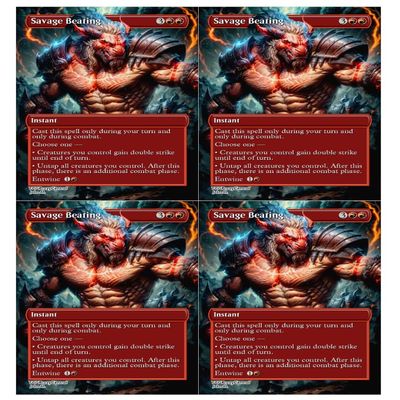 4x | Savage Beating | Anime | Full Art | Foil or Non-Foil (Non Foil)