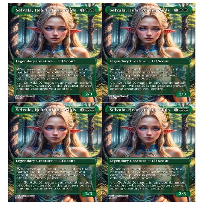 4x | Selvala, Heart of the Wilds | Anime | Full Art | Foil or Non-Foil (Non Foil)