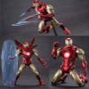 LonullyMege MK85Ironman(Deluxe Version) Action Figure-7inch Light with Chest and Eyes Metal Painting Collectable Model-20 Joints Movable with Multi Weapon Accessories Toys(1/10 Scale) view 4