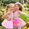 Jeowoqao Dress up Shoes Princess Dresses for Girls, Little Girls Princess Dress up Clothes Set 1pc TuTu Skirt with 3ps Skirt Veils, Play Toys for Girls Age 3 4 5 6 Years Birthday Gift view 3
